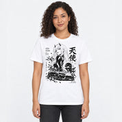 Celestial Driver Car T-Shirt in white — female lifestyle
