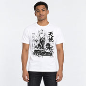 Celestial Driver Car T-Shirt in white — male lifestyle