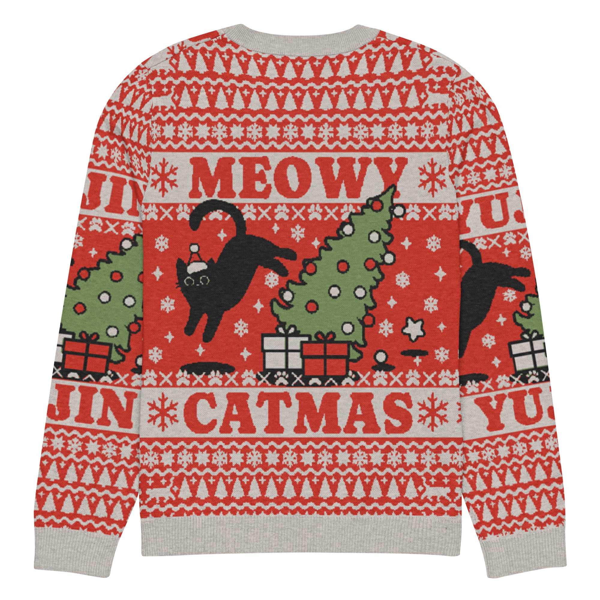 Meowy Catmas Cat Christmas Ugly Sweatshirt | Yūjin Japanese Anime Streetwear Clothing