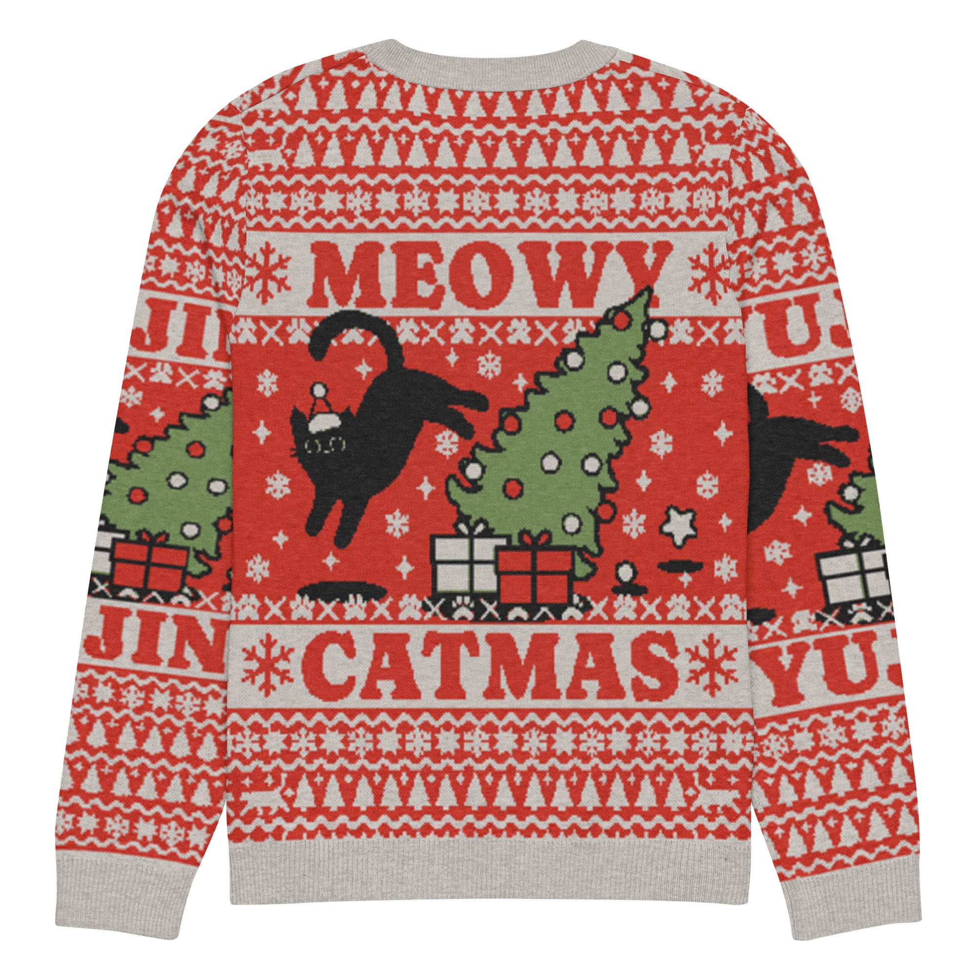 Meowy Catmas Cat Christmas Ugly Sweatshirt | Yūjin Japanese Anime Streetwear Clothing