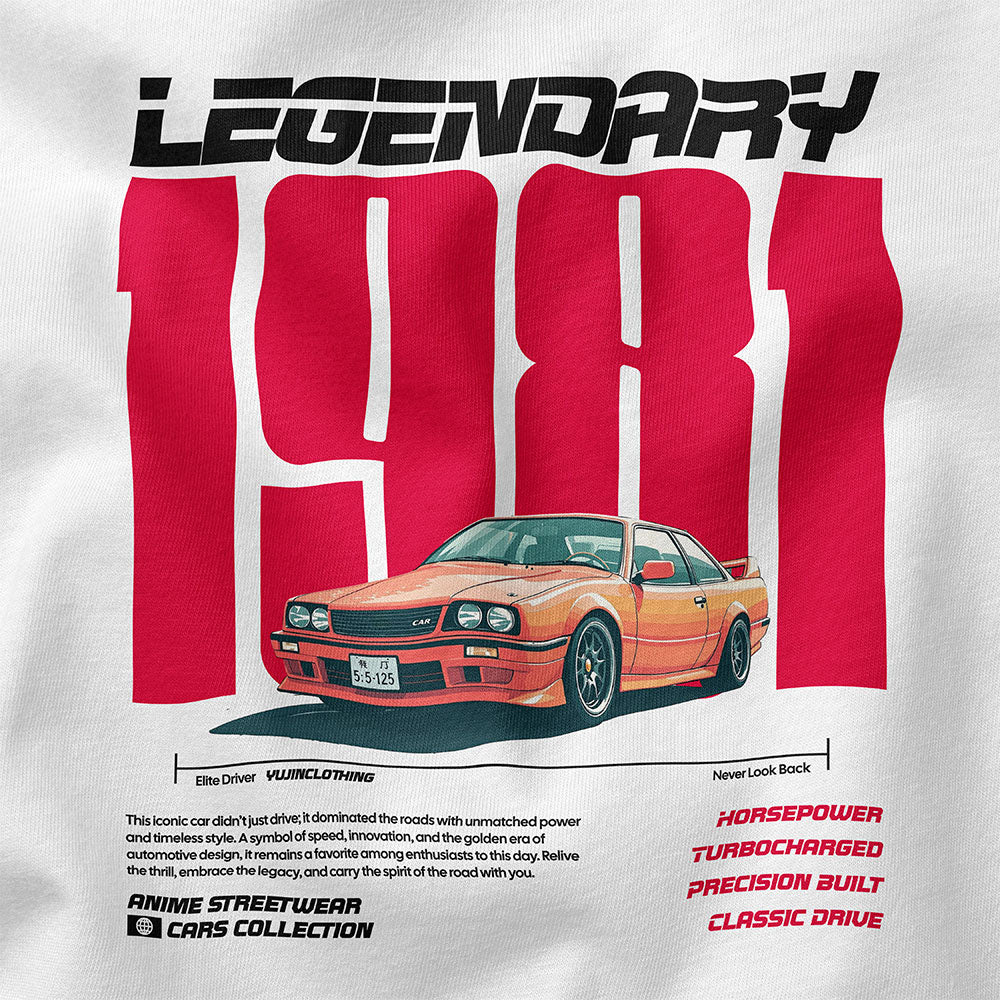 Legendary Driver Car T-Shirt | Yūjin Japanese Anime Streetwear Clothing