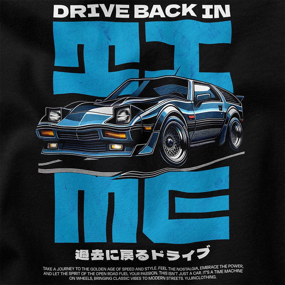 Back In Time Car T-Shirt | Yūjin Japanese Anime Streetwear Clothing