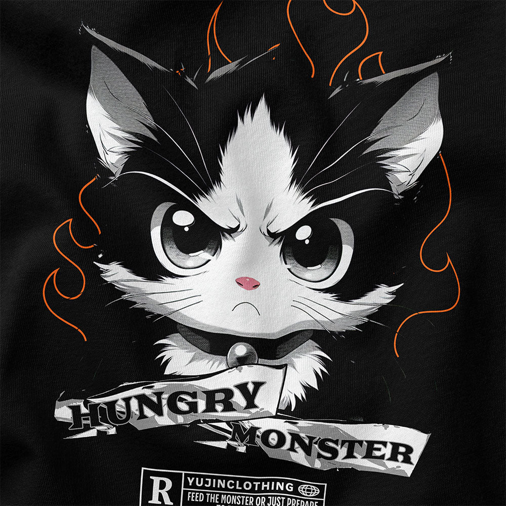 Hungry Cat T-Shirt | Yūjin Japanese Anime Streetwear Clothing