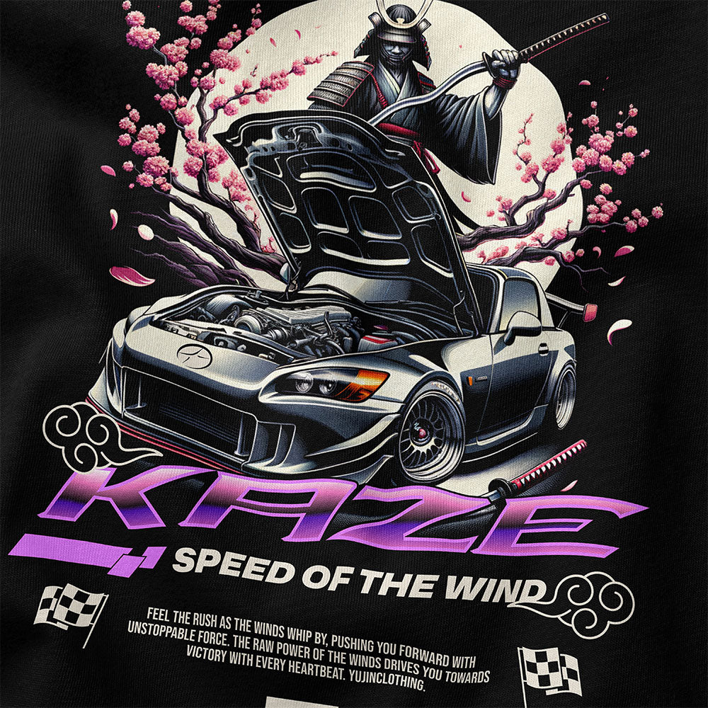 Samurai Sakura Car T-Shirt | Yūjin Japanese Anime Streetwear Clothing