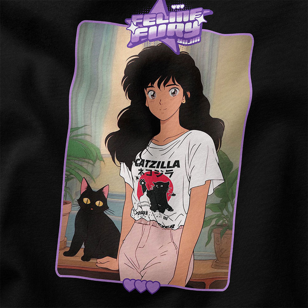 Feline Fury T-Shirt | Yūjin Japanese Anime Streetwear Clothing