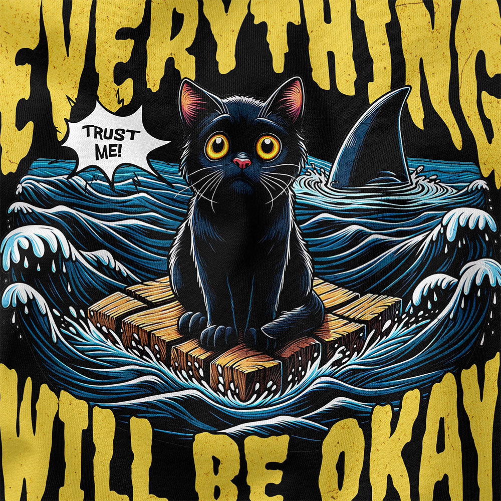 Everything Will Be Okay Cat T-Shirt | Yūjin Japanese Anime Streetwear Clothing