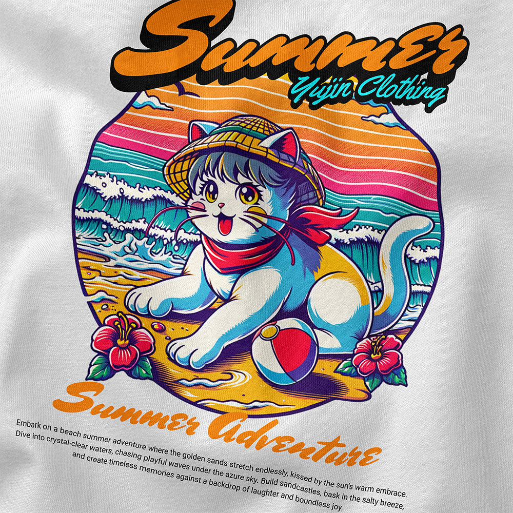 Summer Adventure Cat Tank Top | Yūjin Japanese Anime Streetwear Clothing