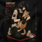 Support Mode Cat T-Shirt