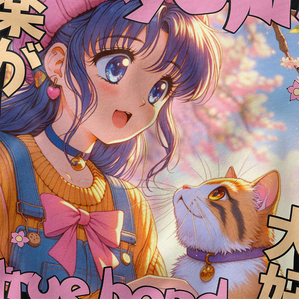 True Bond Cat T-Shirt  | Yūjin Japanese Anime Streetwear Clothing