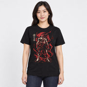 Discipline Unleashed Warrior T-Shirt — female model in Black, corrected original slogan