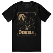 Dracula Cat T-Shirt in Black — front flat lay
