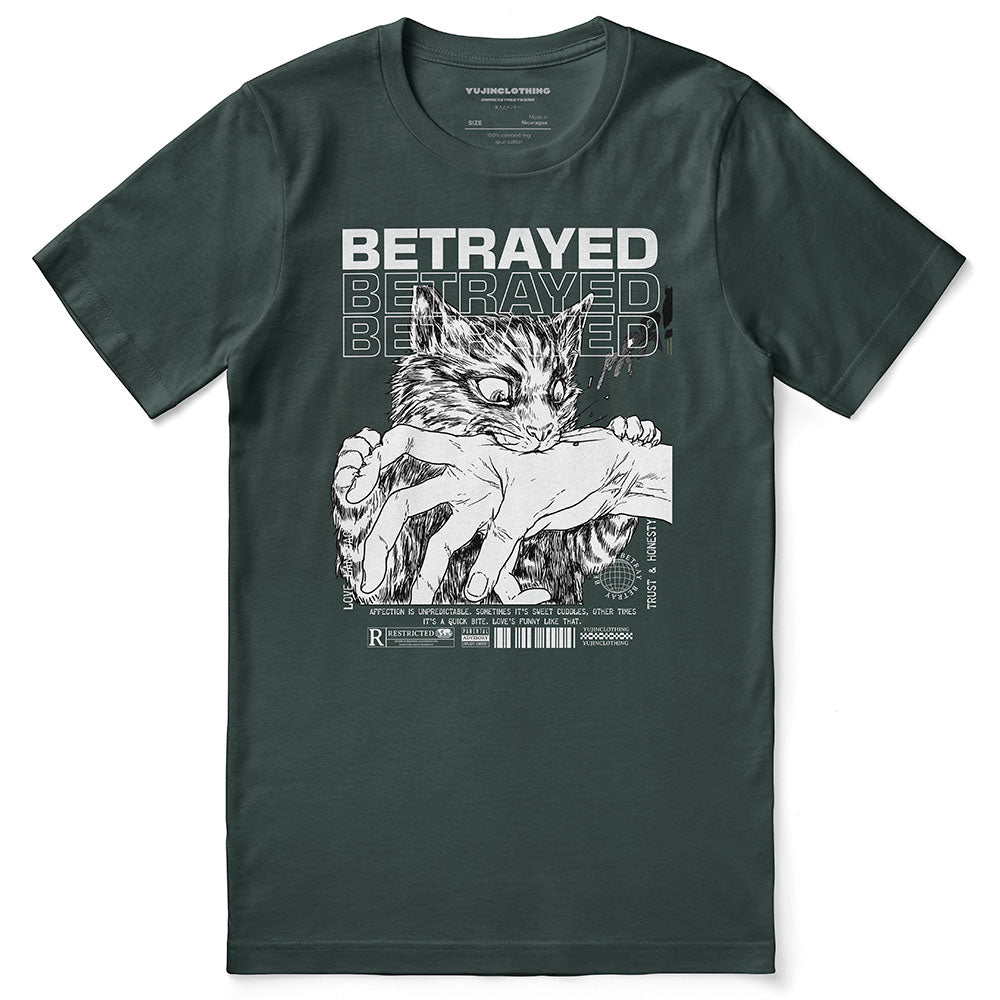 Betrayed Cat T-Shirt | Yūjin Japanese Anime Streetwear Clothing