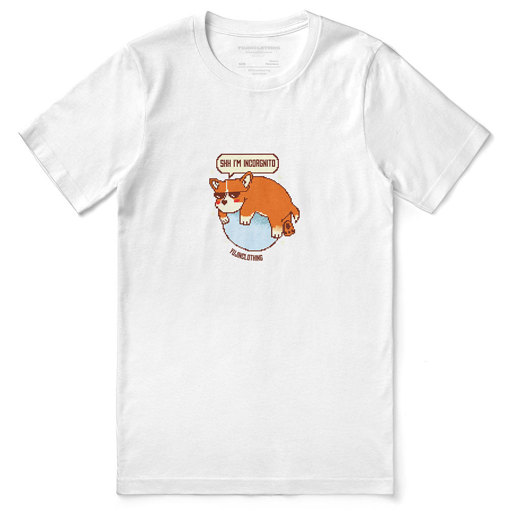 Incognito Corgi Dog T-Shirt | Yūjin Japanese Anime Streetwear Clothing