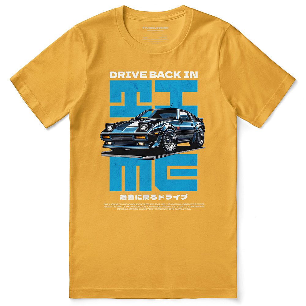 Back In Time Car T-Shirt | Yūjin Japanese Anime Streetwear Clothing