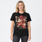 Good Fortune Maneki Cat T-Shirt — Black female lifestyle