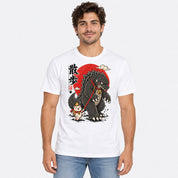 Kaiju Cat Walk T-Shirt — White male lifestyle