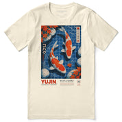 Kohaku Koi Fish T-Shirt in Natural - front flat lay
