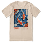 Kohaku Koi Fish T-Shirt in Soft Cream - front flat lay