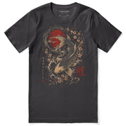 Koi Zen Fish T-Shirt — dark grey flat