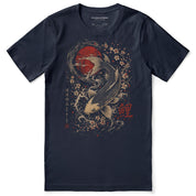 Koi Zen Fish T-Shirt — navy flat