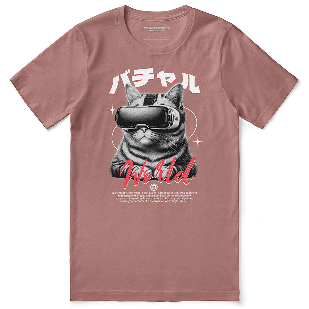 Virtual World Cat T-Shirt | Yūjin Japanese Anime Streetwear Clothing