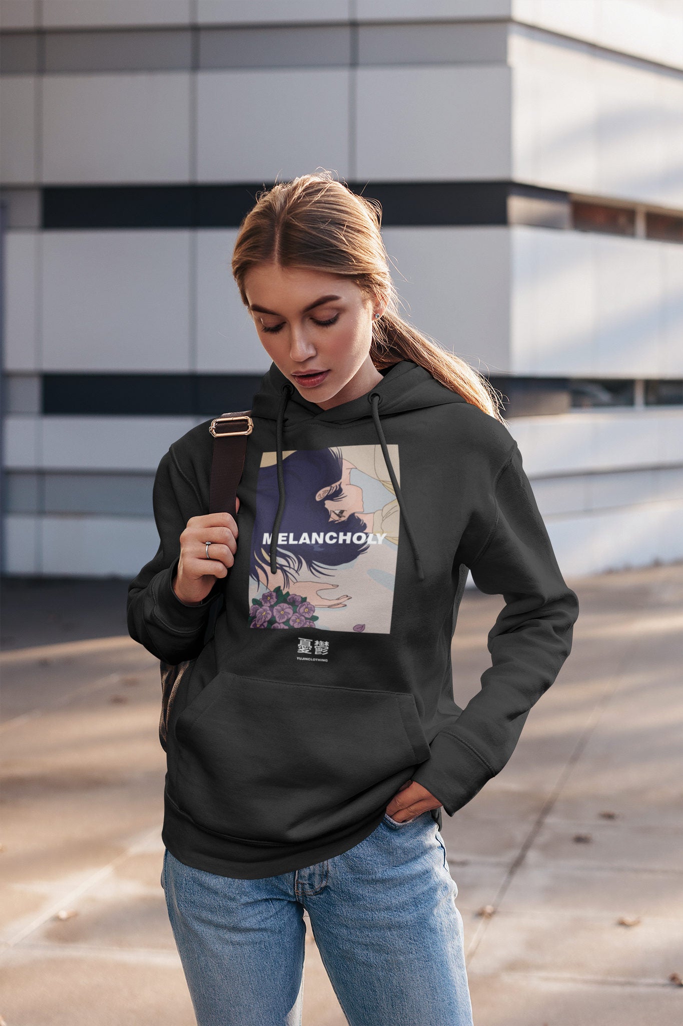 Melancholy Hoodie | Yūjin Japanese Anime Streetwear Clothing