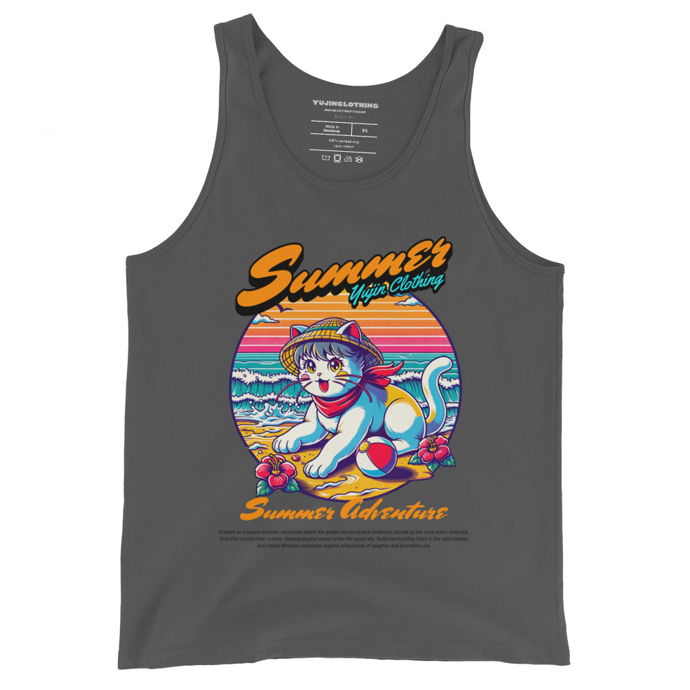 Summer Adventure Cat Tank Top | Yūjin Japanese Anime Streetwear Clothing