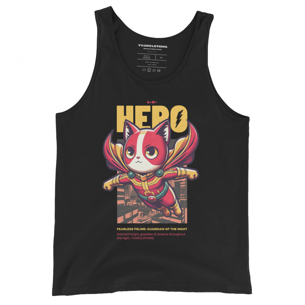 Hero Cat Tank Top | Yūjin Japanese Anime Streetwear Clothing
