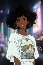 Cat Final Battle T-Shirt | Yūjin Japanese Anime Streetwear Clothing