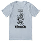 Modern Problems Medieval Solutions Cat T-Shirt