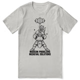 Modern Problems Medieval Solutions Cat T-Shirt