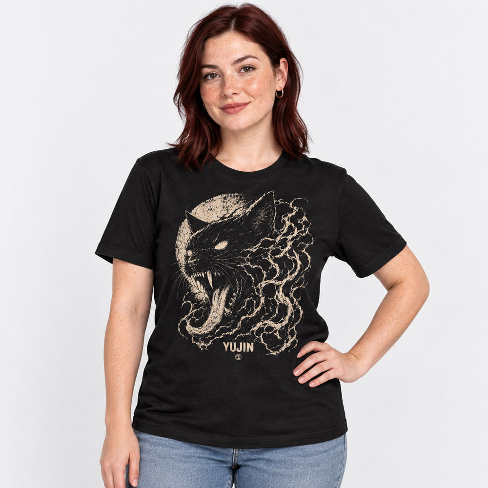 Moonfire Cat T-Shirt — female lifestyle