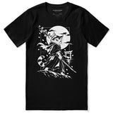 Moonlit Samurai Cat T-Shirt