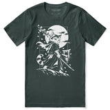 Moonlit Samurai Cat T-Shirt