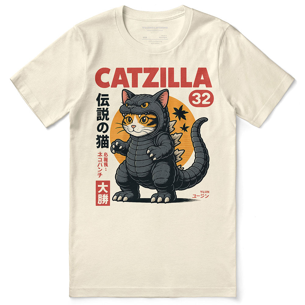 Catzilla Monster Cat T-Shirt | Yūjin Japanese Anime Streetwear Clothing
