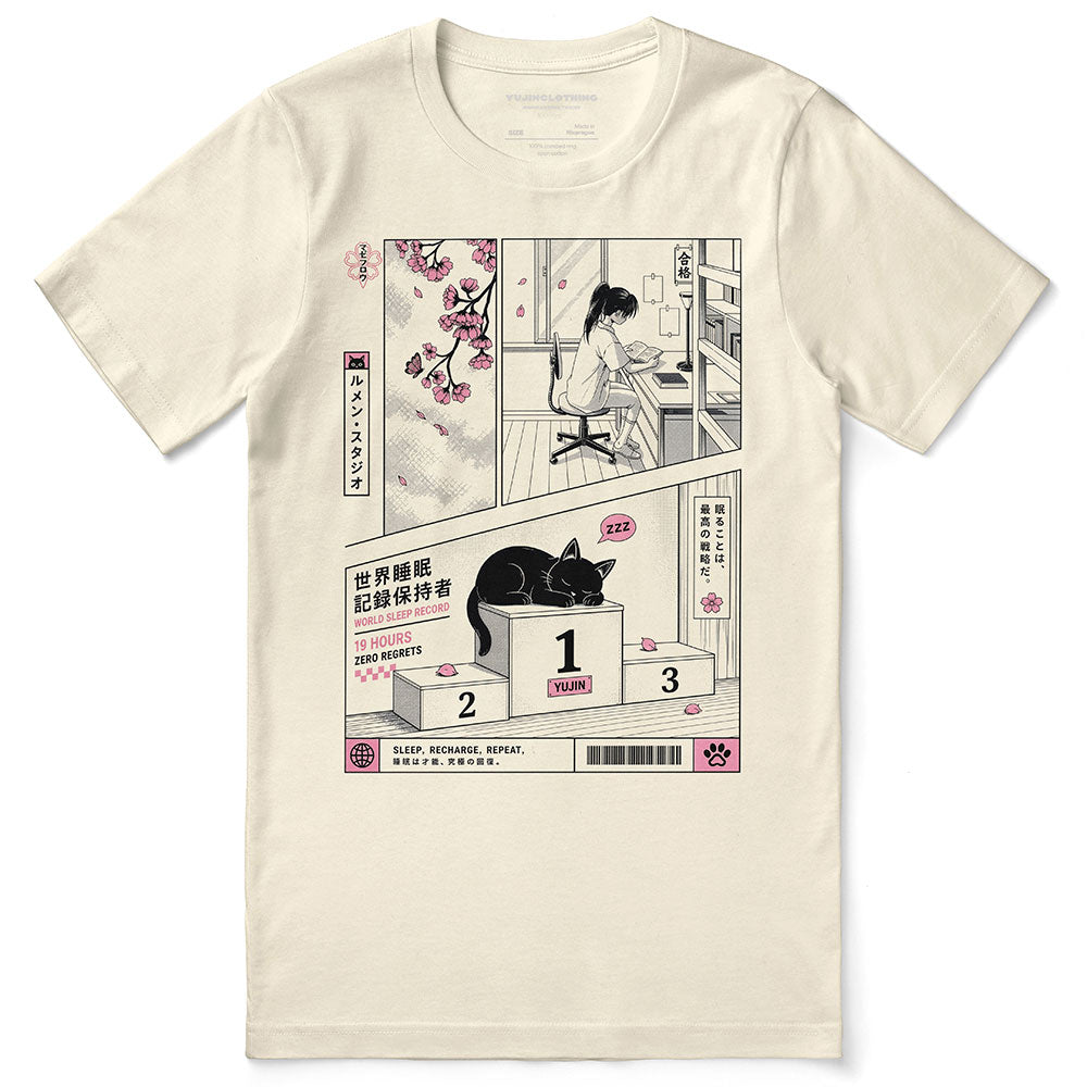 World Sleep Record Cat T-Shirt