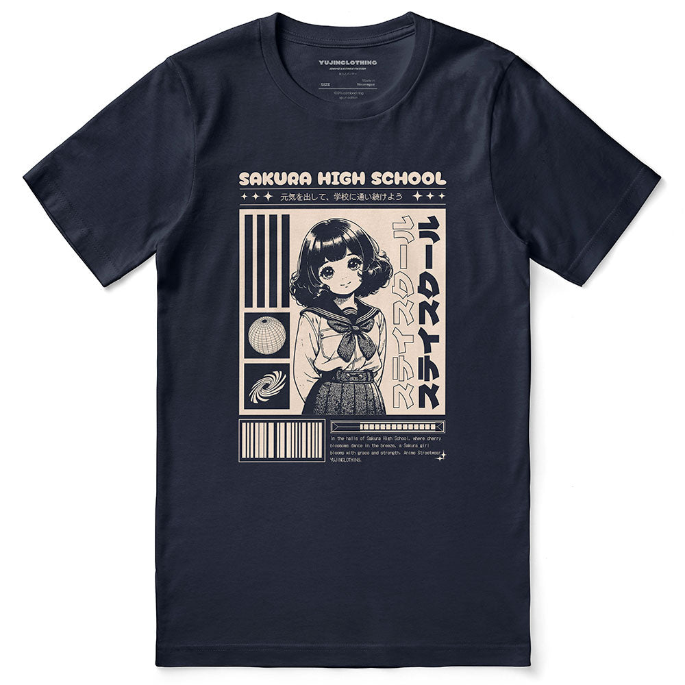 High School Girl T-Shirt | Yūjin Japanese Anime Streetwear