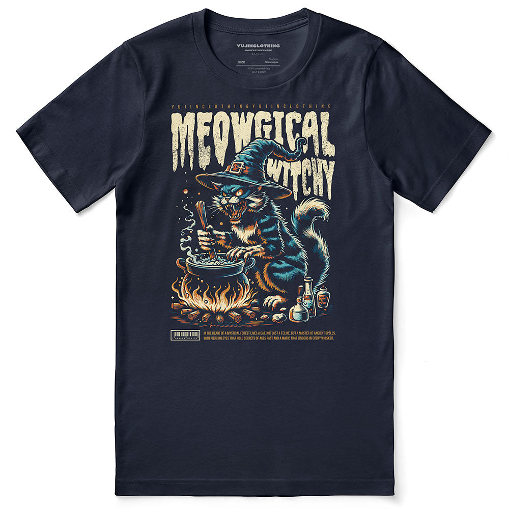 Meowgical Witchy T-Shirt | Yūjin Japanese Anime Streetwear Clothing