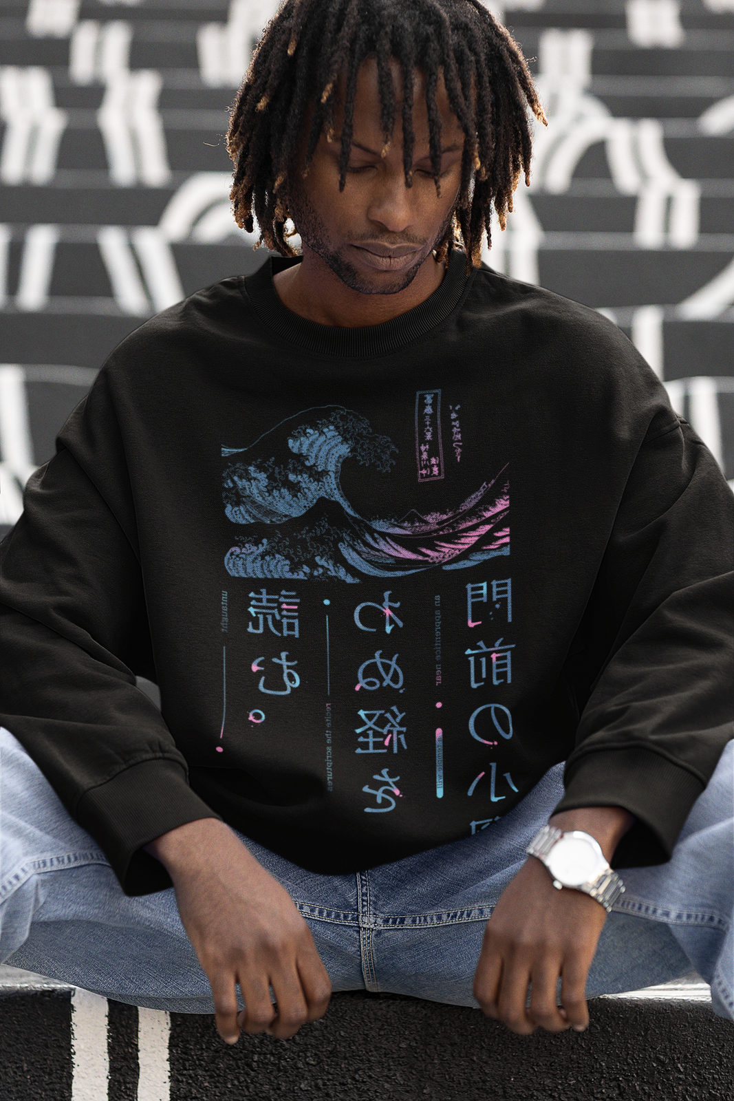 Night Waves Sweatshirt | Yūjin Japanese Anime Streetwear Clothing