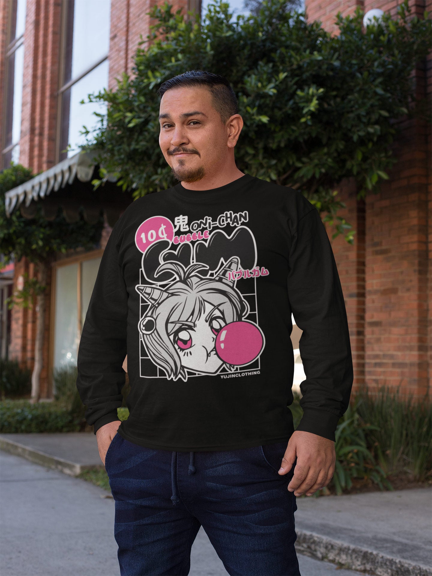 Oni-Chan Bubble Long Sleeve T-Shirt | Yūjin Japanese Anime Streetwear Clothing