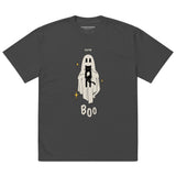 Boo! Cat Oversized Faded T-Shirt