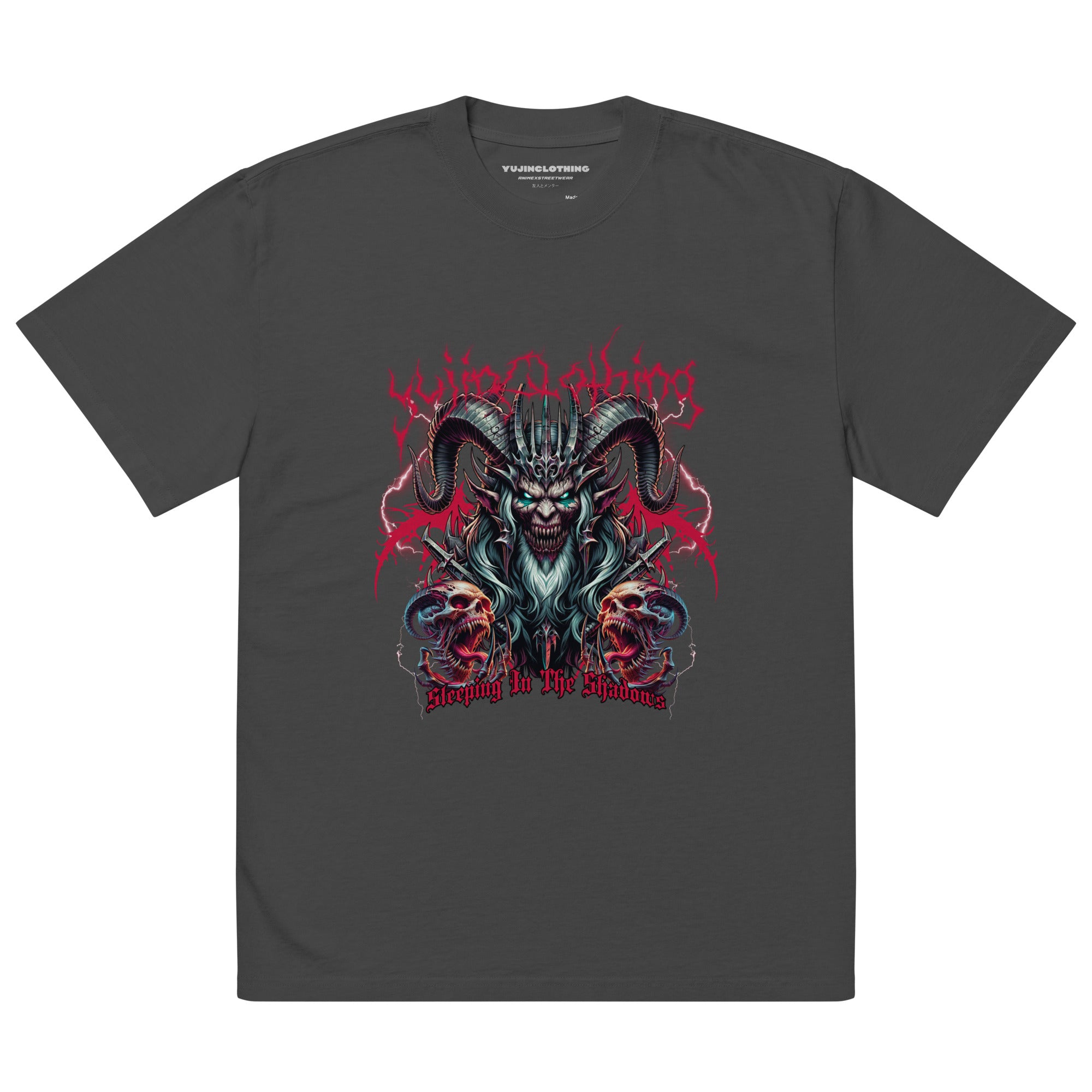 Darkness Oversized Faded T-Shirt | Yūjin Japanese Anime Streetwear Clothing