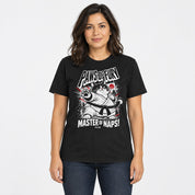 Paws of Fury Cat T-Shirt — Black female lifestyle