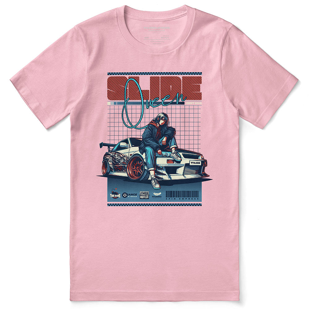 Slide Queen Car T-Shirt | Yūjin Japanese Anime Streetwear Clothing