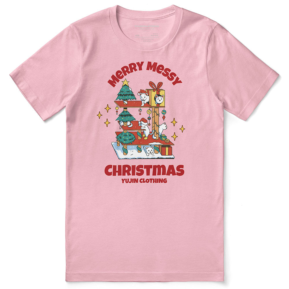 Messy Christmas Cat T-Shirt | Yūjin Japanese Anime Streetwear Clothing