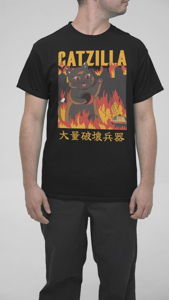 Catzilla City Cat T-Shirt | Yūjin Japanese Anime Streetwear Clothing