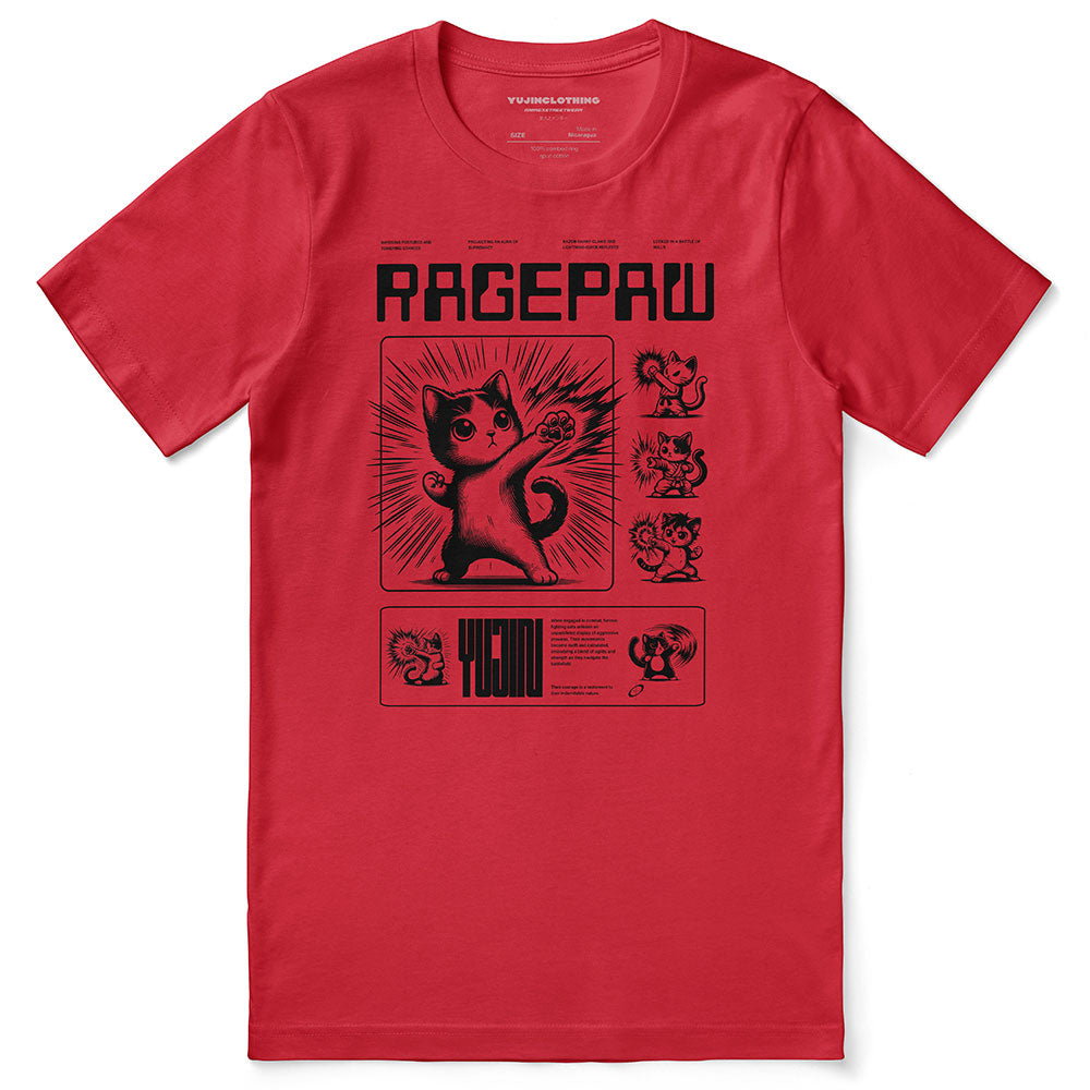 Ragepaw Cat T-Shirt | Yūjin Japanese Anime Streetwear Clothing