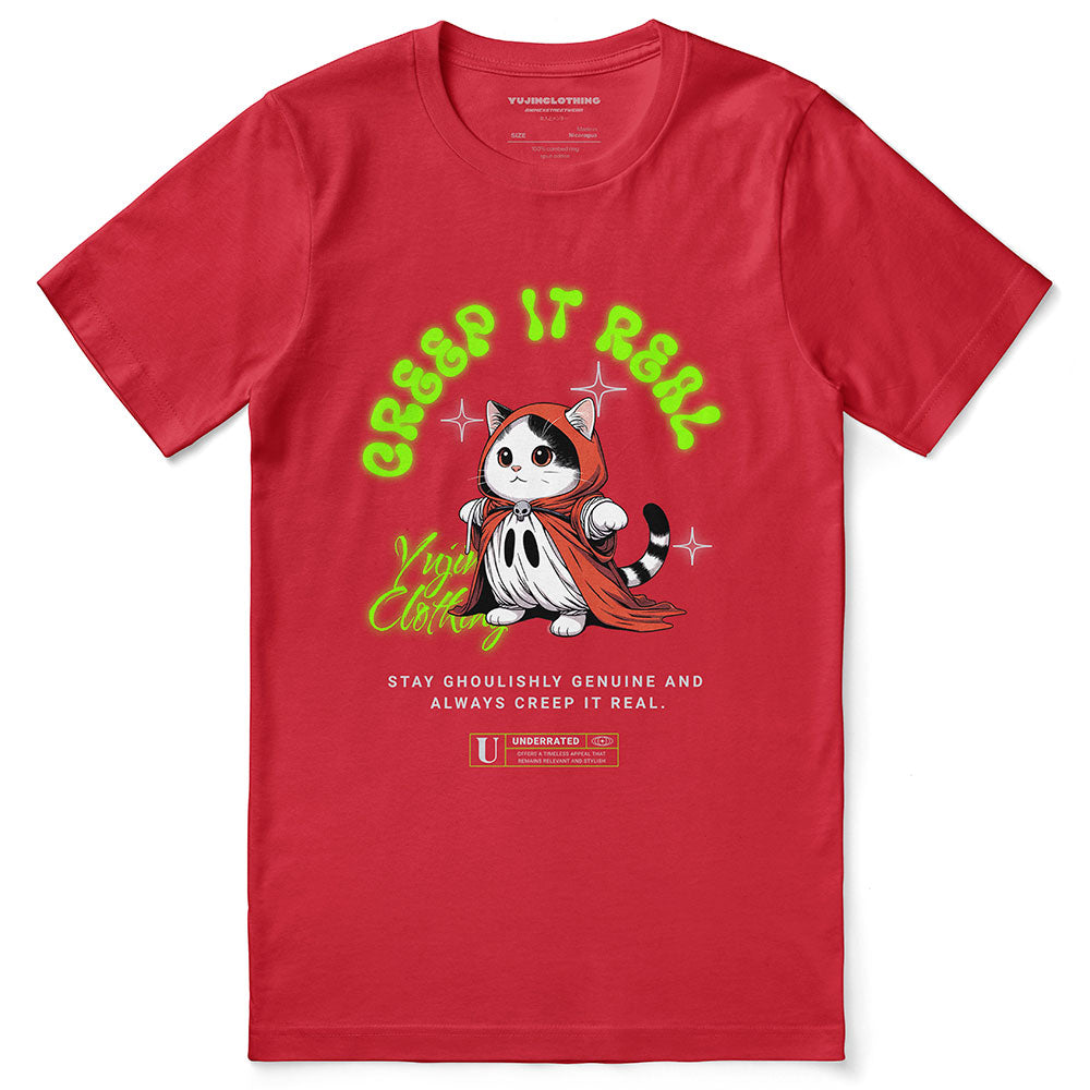 Creep It Real Cat T-Shirt | Yūjin Japanese Anime Streetwear Clothing