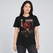 Ronin Spirit Car T-Shirt in Black on female model