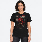 Ronin Spirit Car T-Shirt in Black on an adult female model - front view